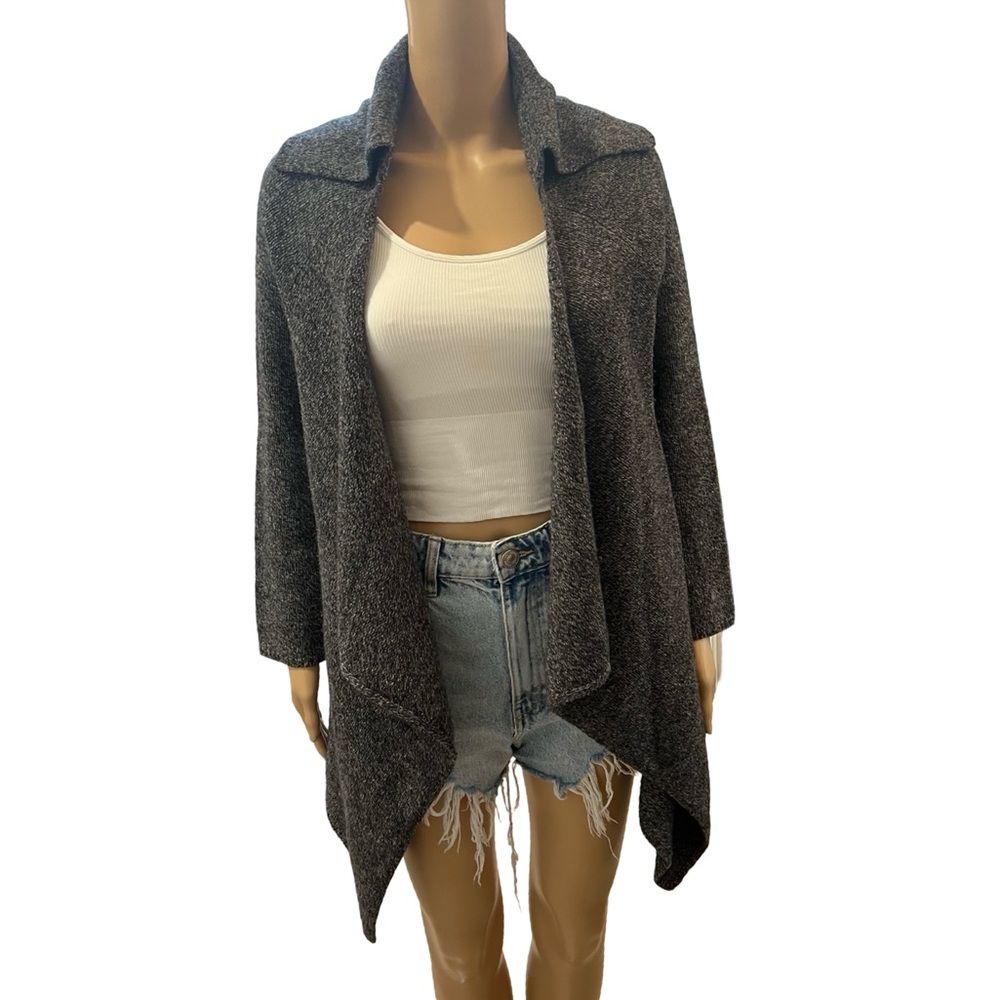 Cute collared waterfall cardigan